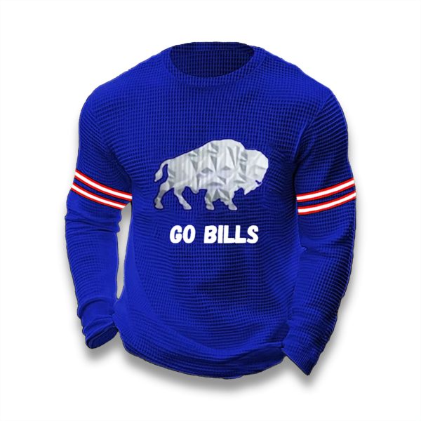 Go Bills Football 2025 Waffle Sweater 1