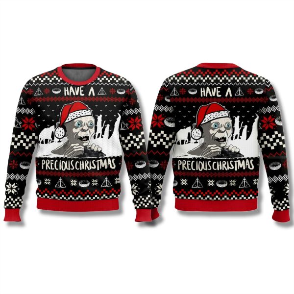 Have Precious Christmas Lord of the Ring Gollum Ugly Sweater 1