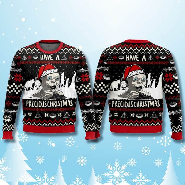 Have Precious Christmas Lord of the Ring Gollum Ugly Sweater 2