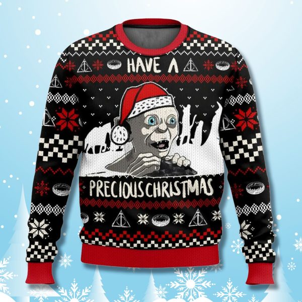 Have Precious Christmas Lord of the Ring Gollum Ugly Sweater