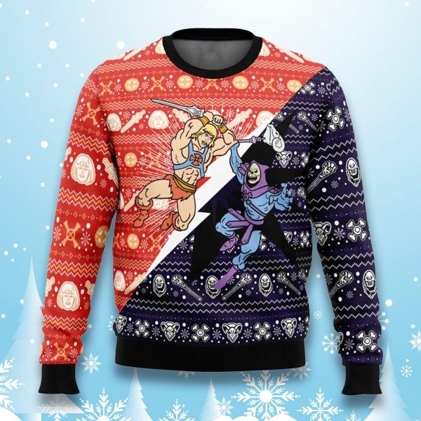He man vs Skeletor Christmas Ugly Sweater