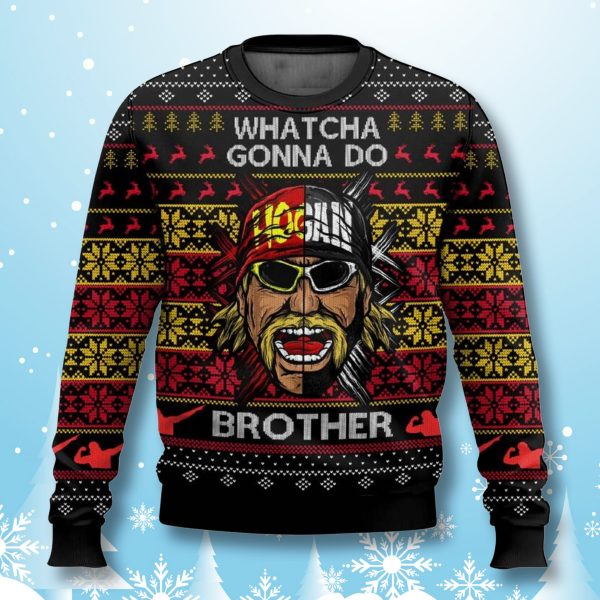 Hulk Hogan Whatcha Gonna Do Brother Ugly Christmas Sweater