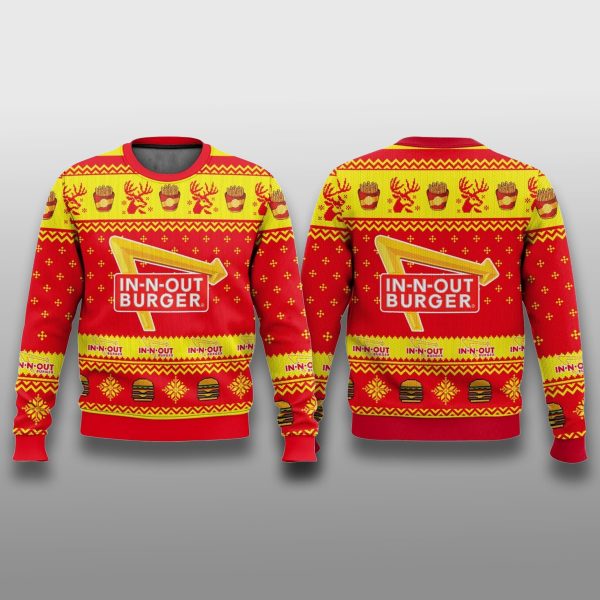 In N Out Burger Ugly Christmas Sweater 1