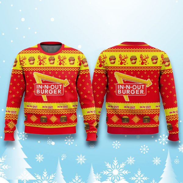 In N Out Burger Ugly Christmas Sweater 2
