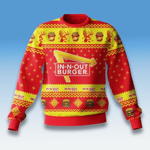 In N Out Burger Ugly Christmas Sweater