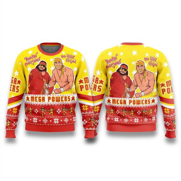 Hulk Hogan x Macho Man Mega Powers Christmas Ugly Sweater