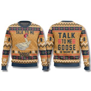 Talk To Me Goose Top Gun Ugly Christmas Sweater 1