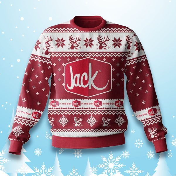 Jack in the Box Restaurant Ugly Christmas Sweater 1