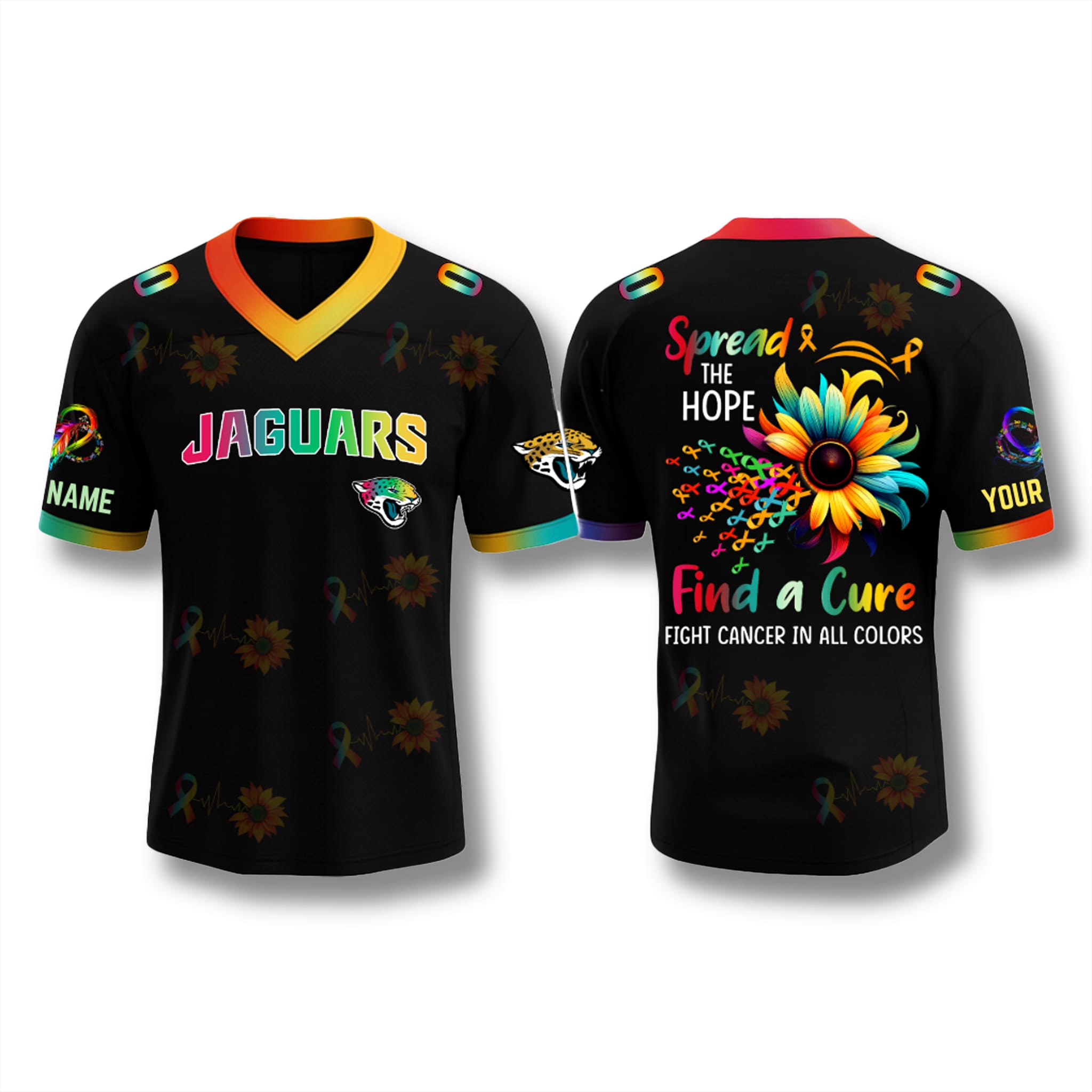 Jacksonville Jaguars Fight Cancer In All Color Jersey 2025 Jacksonville Jaguars Fight Cancer In All Color Jersey 2025