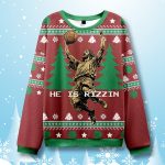 Jesus He Is Rizzin Basketball Ugly Christmas Sweater