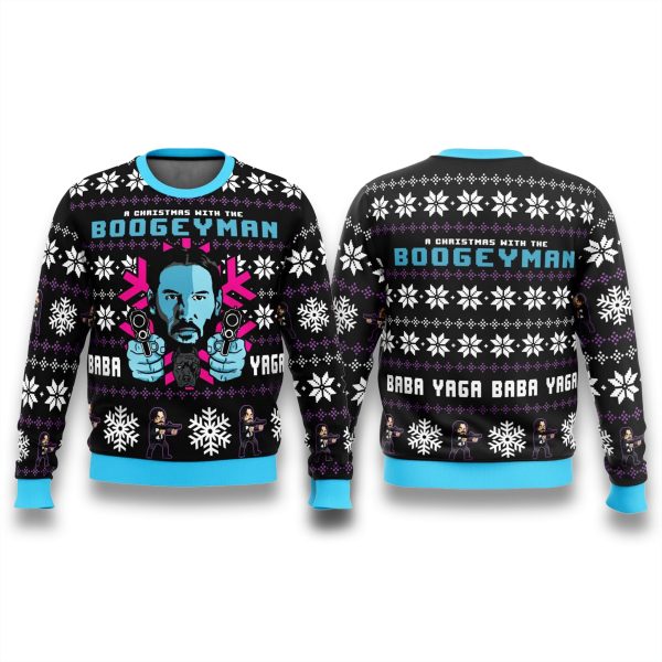John Wick A Christmas with the Boogeyman Ugly Christmas Sweater 1
