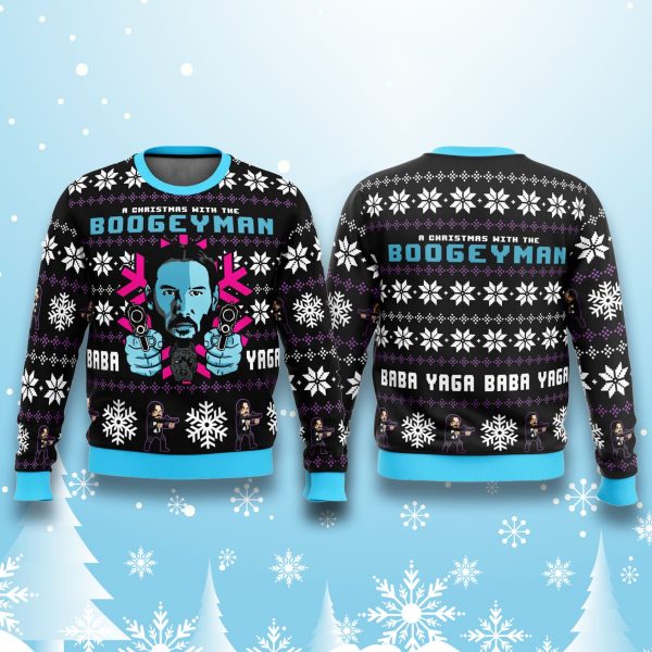 John Wick A Christmas with the Boogeyman Ugly Christmas Sweater 3