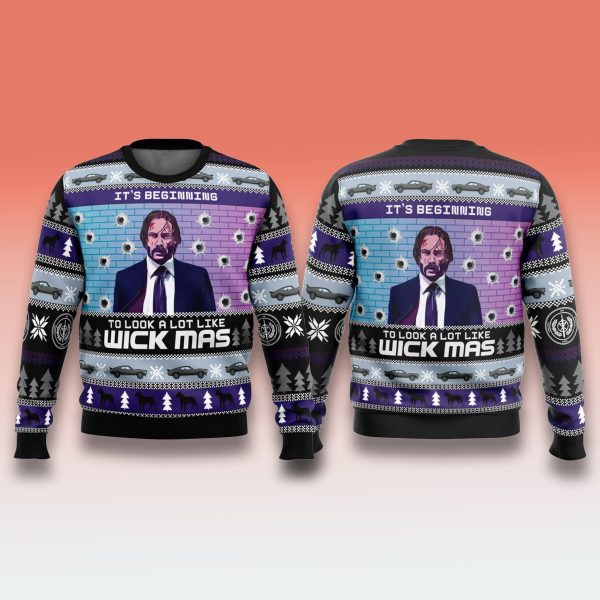 John Wick Its Beginning To Look A Lot Like Wick Mas Ugly Sweater 1