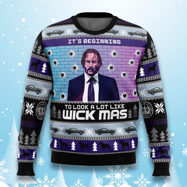 John Wick Its Beginning To Look A Lot Like Wick Mas Ugly Sweater