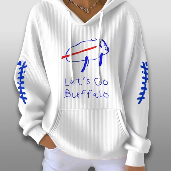 Josh Allen Billustration Lets Go Buffalo Waffle Hoodie 1