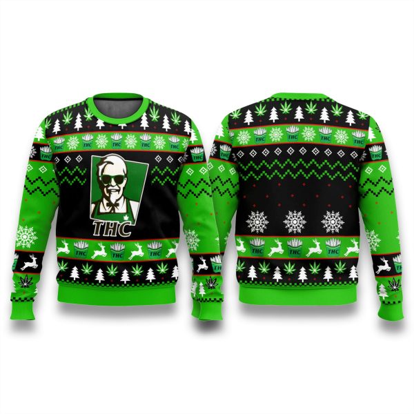 KFC THC Funny Ugly Christmas Sweater 1