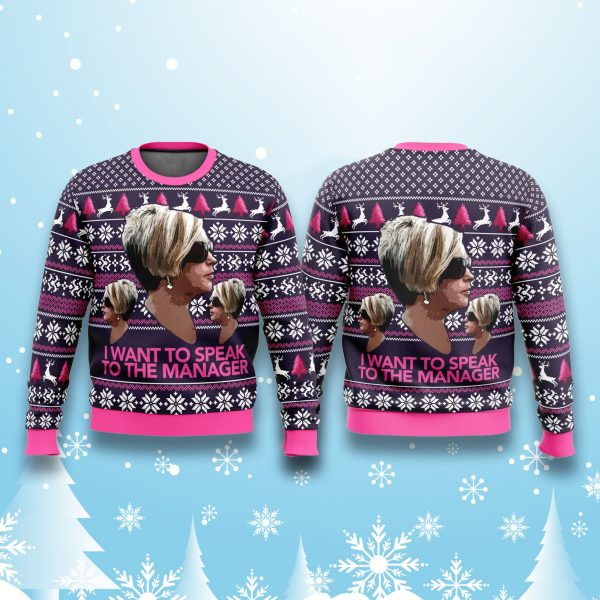 Karen Women I Want To Speak To The Manager Ugly Sweater 2
