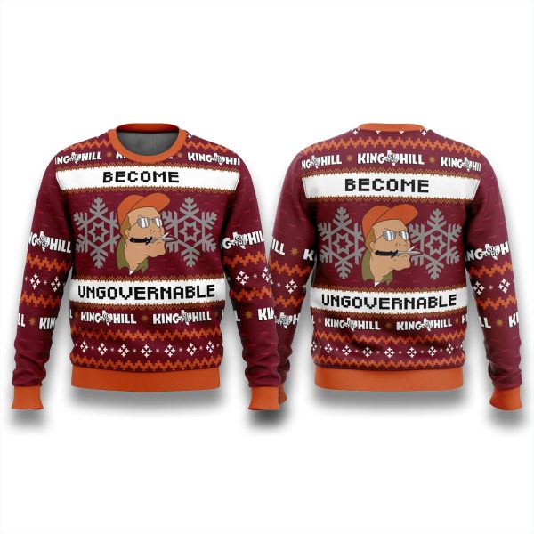 King of The Hill Become Ungovernable Christmas Ugly Sweater 1