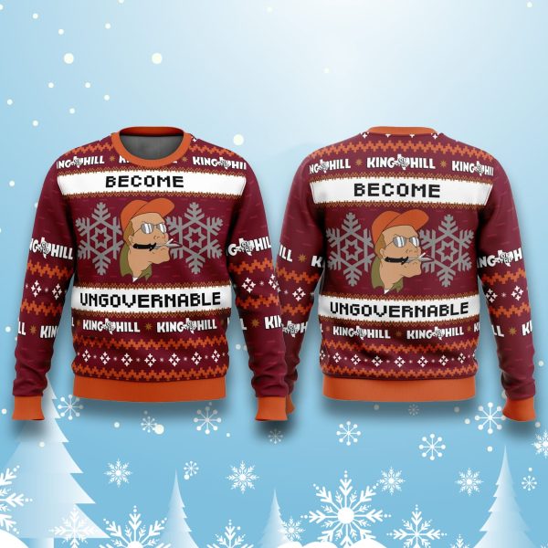 King of The Hill Become Ungovernable Christmas Ugly Sweater 2