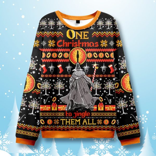 LOTR Gandalf One Christmas To Jingle Them All Ugly Sweater