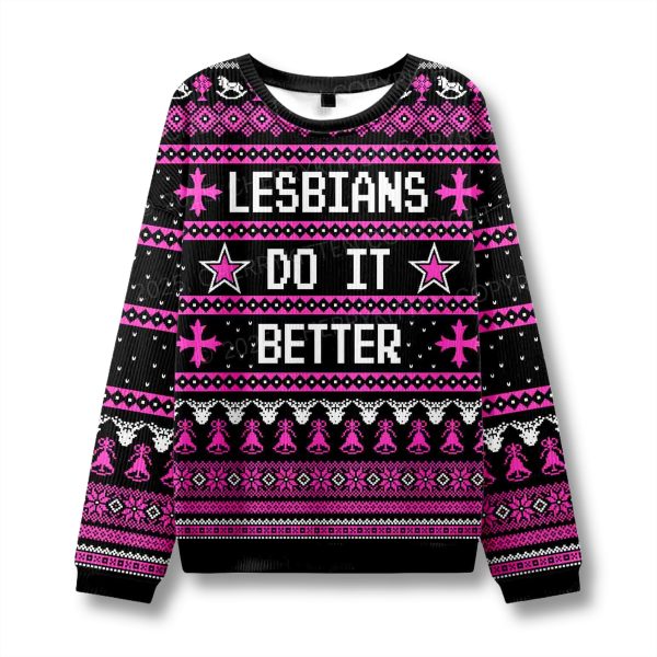 Lesbians Do It Better LGBTQ Ugly Christmas Sweater