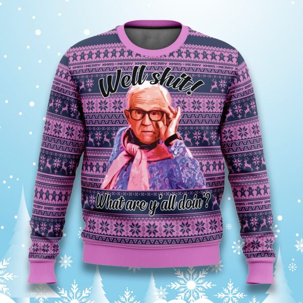 Leslie Jordan Well Shit Christmas Ugly Sweater
