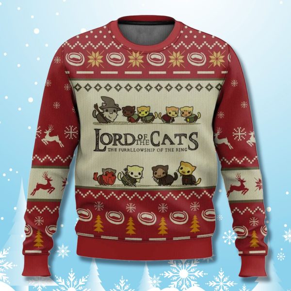 Lord Of The Cats The Fellowship Of The Ring Ugly Christmas Sweater