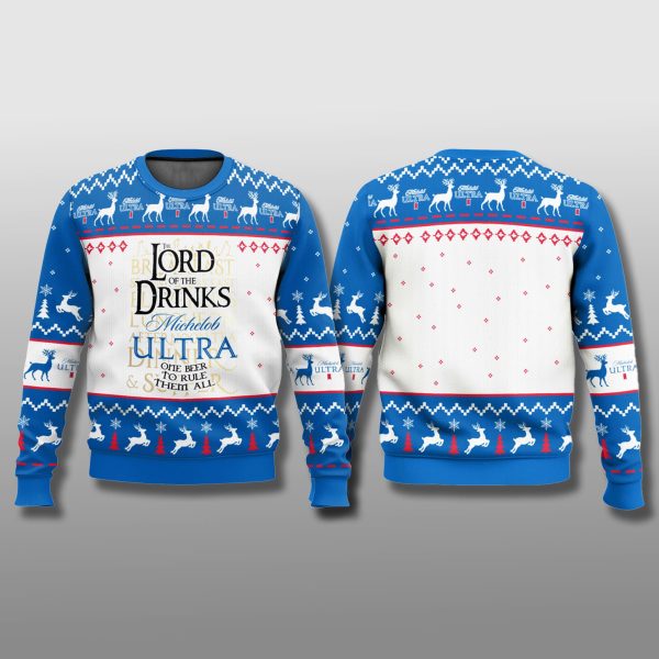 Lord Of The Rings Michelob Ultra One Beer To Rule Them All Ugly Sweater 1