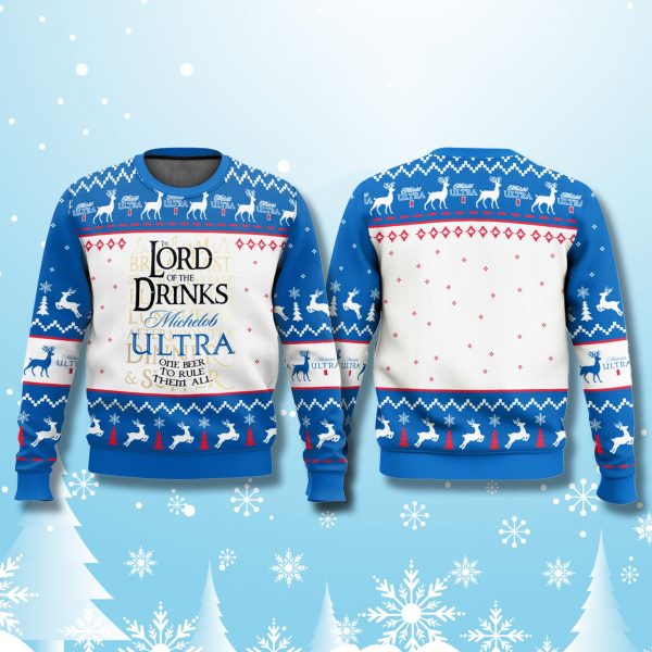 Lord Of The Rings Michelob Ultra One Beer To Rule Them All Ugly Sweater 2