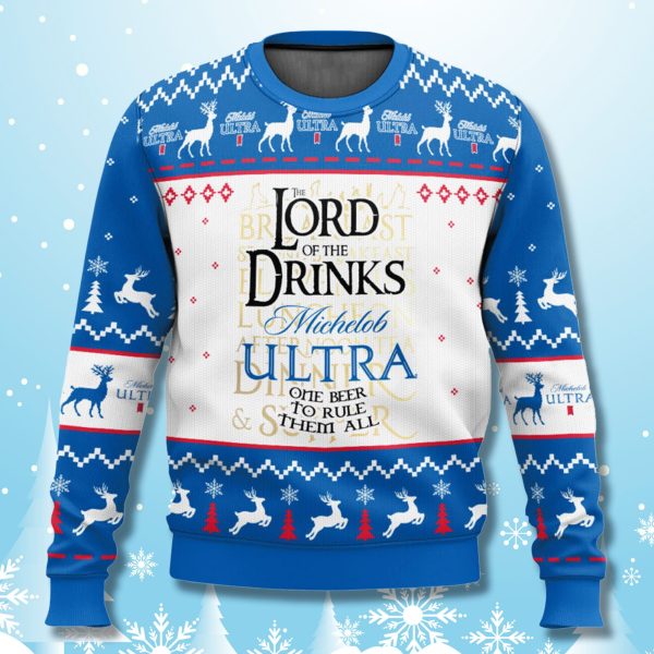 Lord Of The Rings Michelob Ultra One Beer To Rule Them All Ugly Sweater