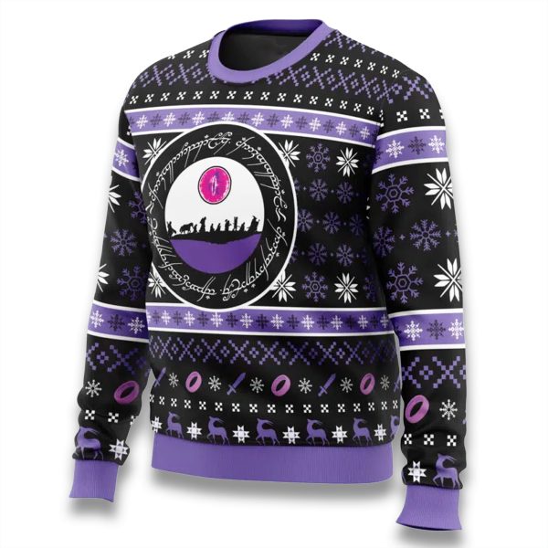 Lord of the Ring Ring Language Christmas Ugly Sweater 1