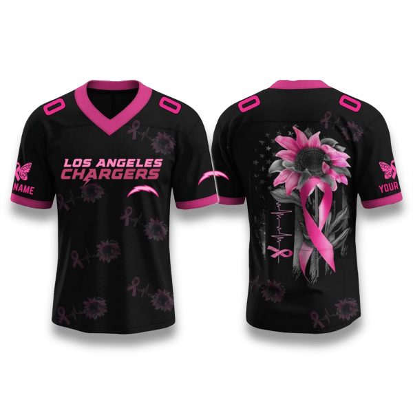 Los Angeles Chargers Breast Cancer Awareness Month 2025 Jersey 1