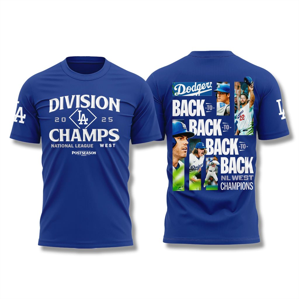 Los Angeles Dodgers NL West Division 2025 Champions Shirt