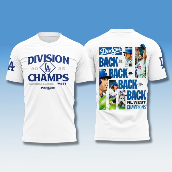 Los Angeles Dodgers NL West Division 2025 Champions Shirt