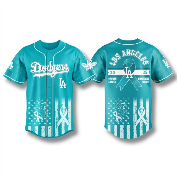 Los Angeles Dodgers Ovarian Cancer Awareness 2025 Jersey