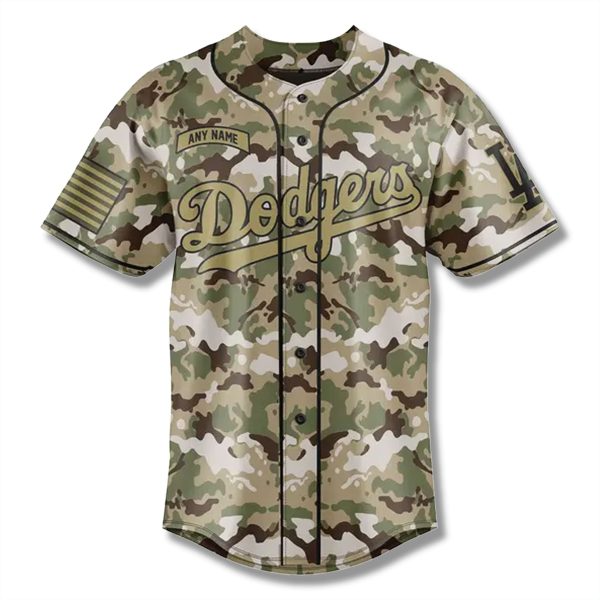 Los Angeles Dodgers Salute to Service Camo Jersey 2025 1