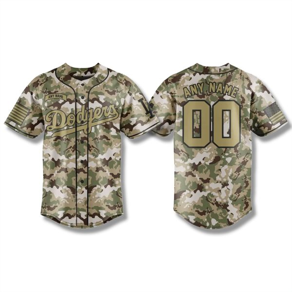 Los Angeles Dodgers Salute to Service Camo Jersey 2025 2