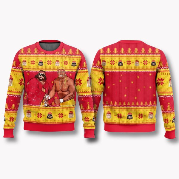 Macho Man and Hulk Hogan Ugly Christmas Sweater 1