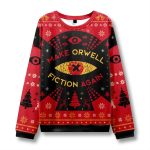 Make Orwell Fiction Again Ugly Christmas Sweater