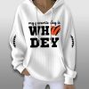 My Favorite Day Is Who Dey Bengals Waffle Hoodie 1