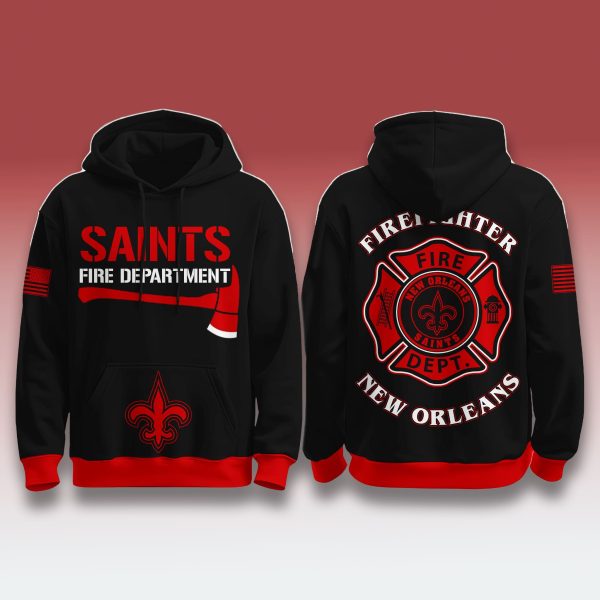 New Orleans Saints Firefighter Appreciation Month 2025 Hoodie