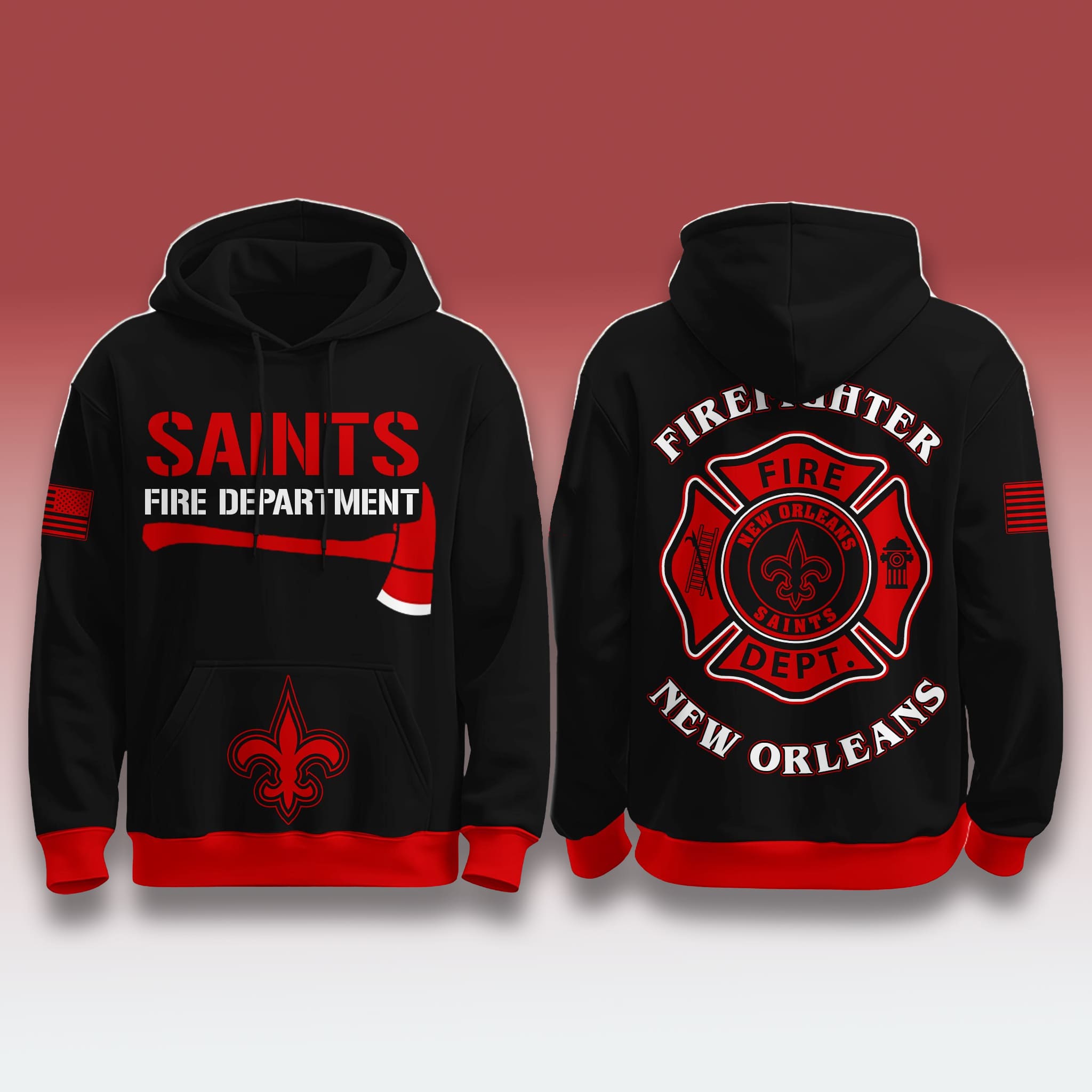 New Orleans Saints Firefighter Appreciation Month 2025 Hoodie New Orleans Saints Firefighter Appreciation Month 2025 Hoodie