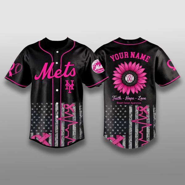 New York Mets x Breast Cancer Awareness Month 2025 Custom Jeresy