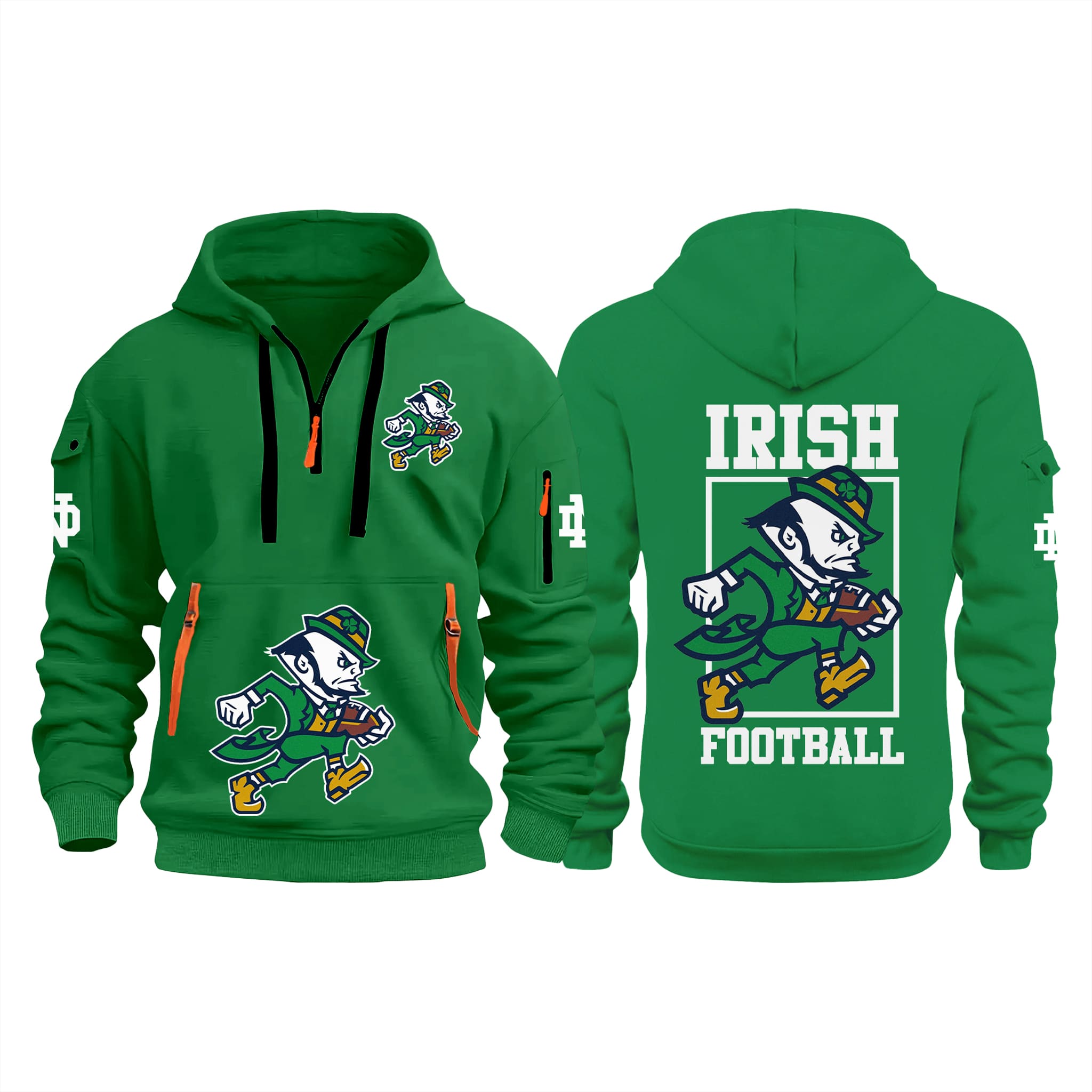 Notre Dame Fighting Irish Leprechaun 2025 Collection Zip Hoodie Notre Dame Fighting Irish Leprechaun 2025 Collection Zip Hoodie