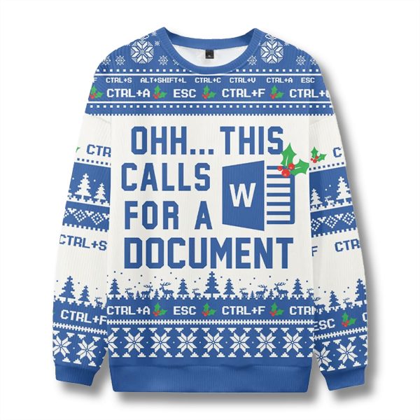 Ohh This Calls For A Document Ugly Christmas Sweater 1
