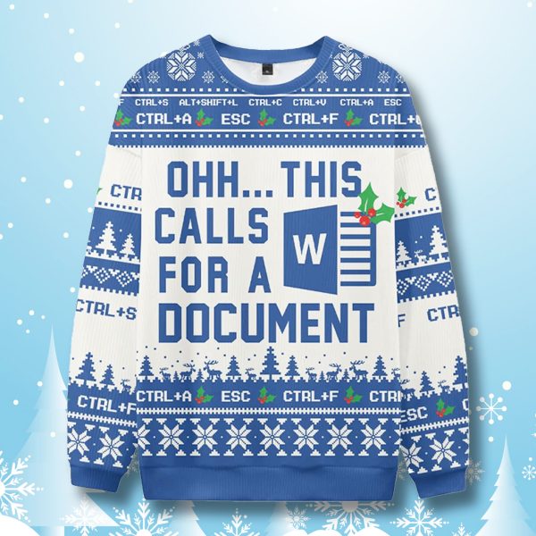 Ohh This Calls For A Document Ugly Christmas Sweater