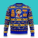 One Piece Do You See What I See Luffy Ugly Christmas Sweater