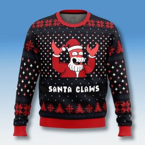 Zoidberg Santa Claws Ugly Christmas Sweater 1