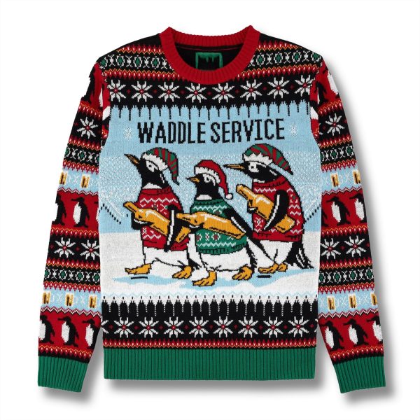 Penguin Waddle Service Christmas Ugly Sweater 2