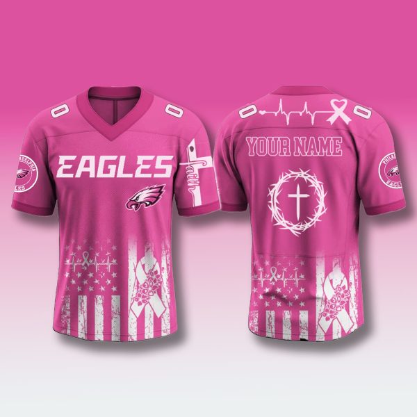 Philadelphia Eagles x Breast Cancer Awareness Pink Jersey 2025